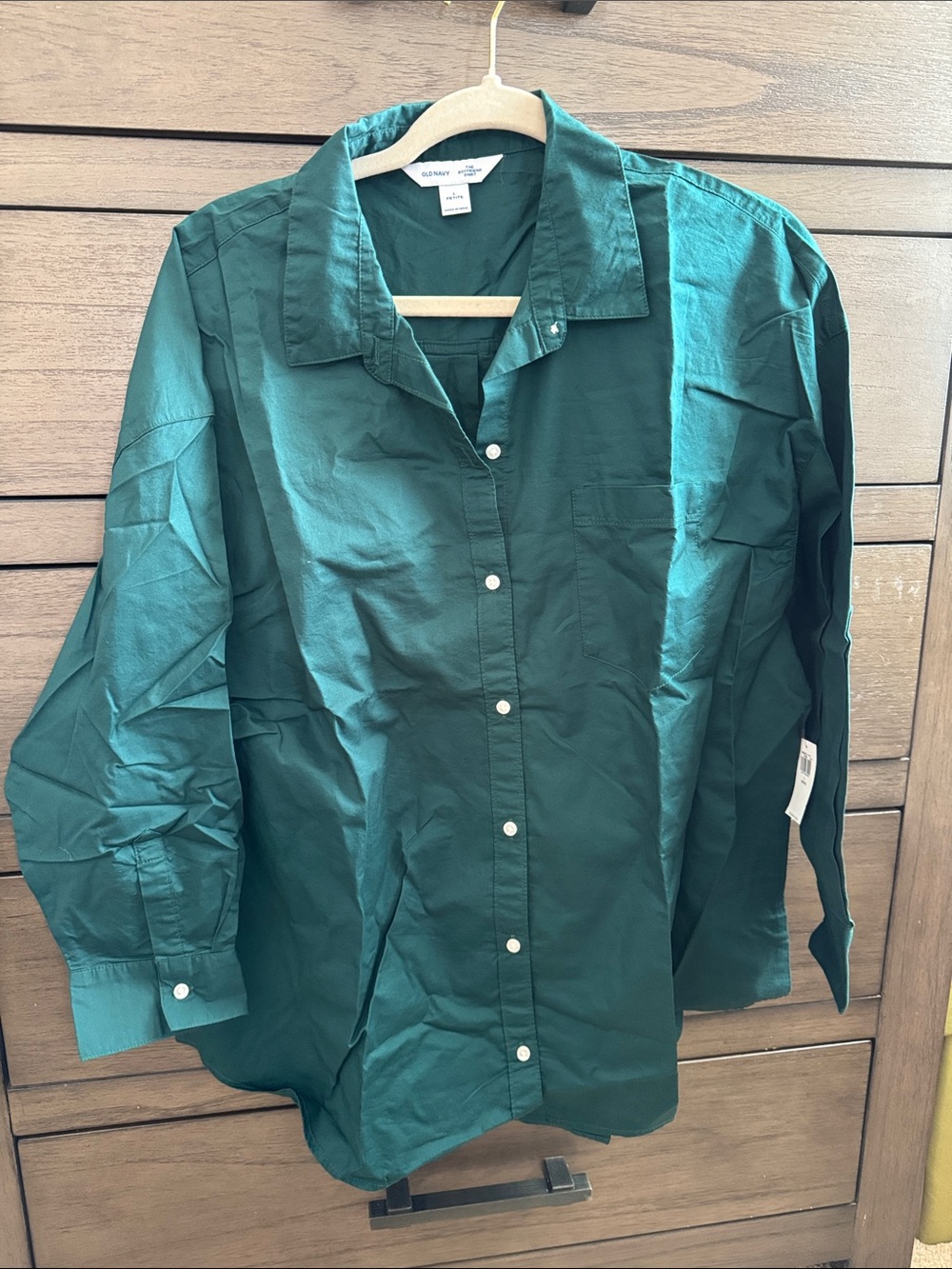Old Navy Women's Button-Down Shirt - Forest Green